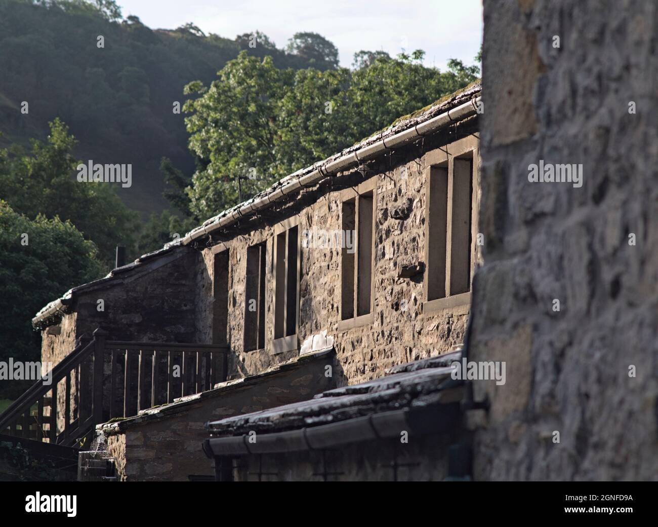 Hill Top Barn & Cottage Starbotton Wharfedale Craven Yorkshire Dales NP Foto de stock