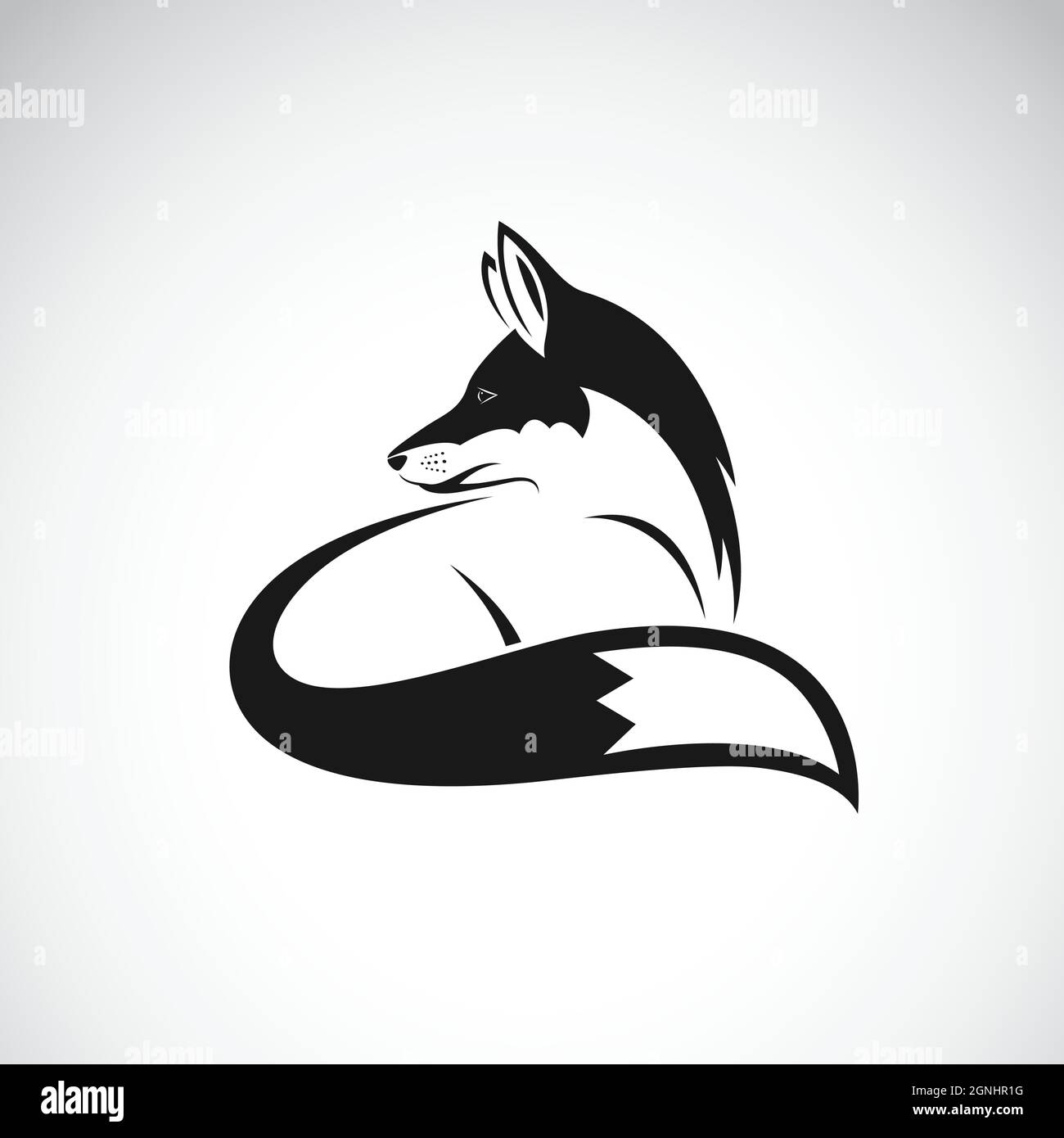 Vector de un diseño de zorro sobre fondo blanco. Ilustración de vector en capas fácil de editar. Animales salvajes. Ilustración del Vector