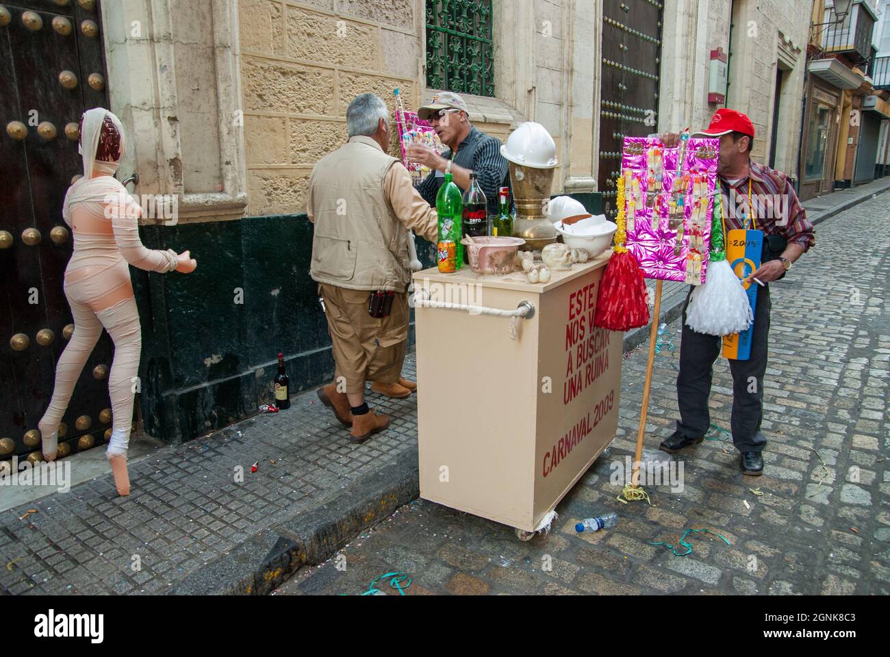 Pitos del carnaval, Cádiz, España foto de Stock