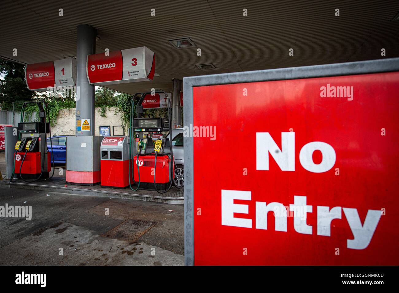 Las previsiones de gasolina se han cerrado debido a la escasez de combustible en Londres, Reino Unido Foto de stock