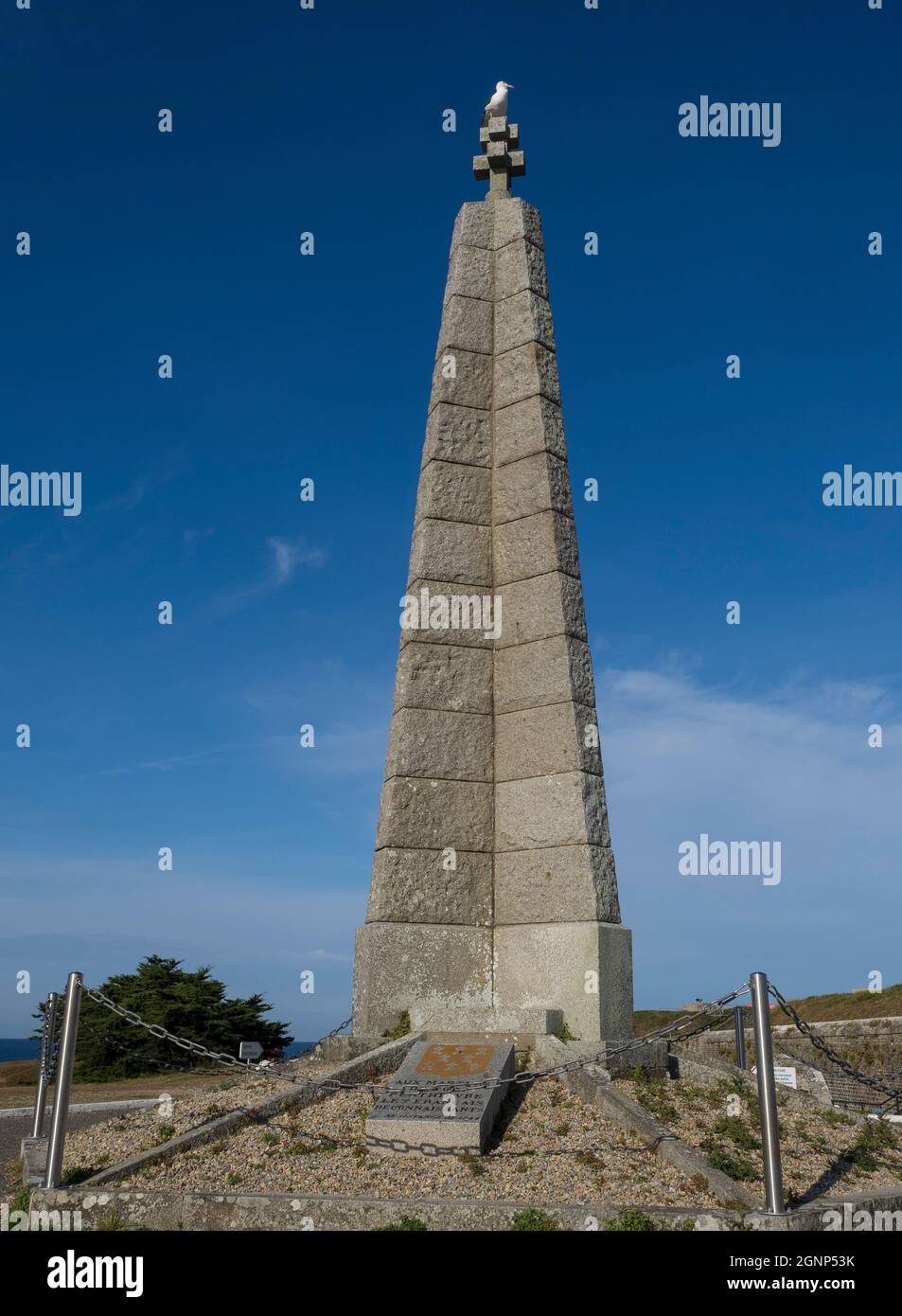 Monumento a los ejecutados en Fort Penthièvre, Morbihan, Bretaña, Francia. Foto de stock