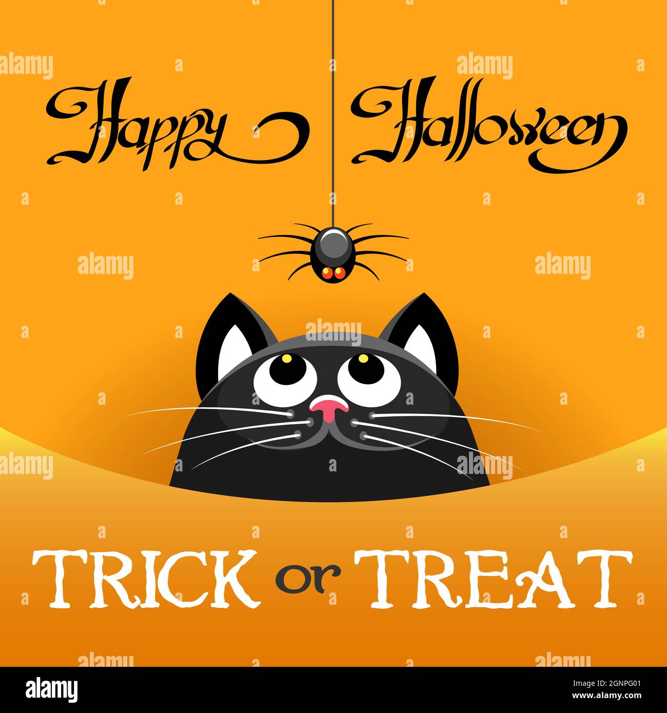 Cartel del gato de Halloween Ilustración del Vector