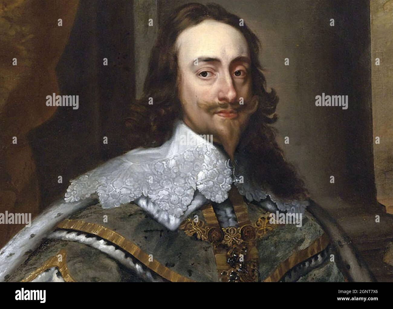 CARLOS I DE INGLATERRA (1600-1649) en un retrato de 1636 Foto de stock