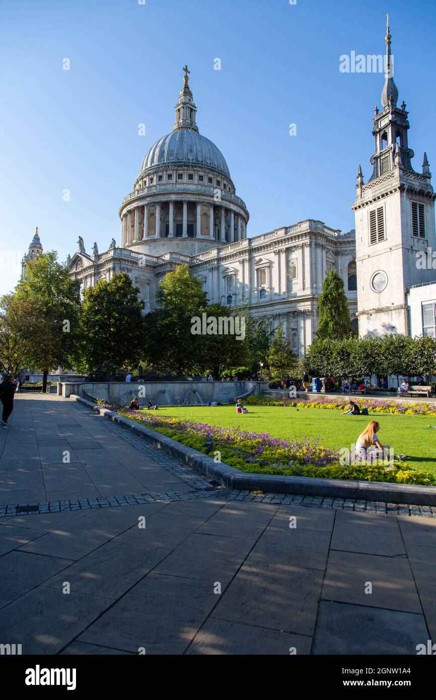 St Pauls Cathedral, City of London, Londres, Reino Unido Foto de stock