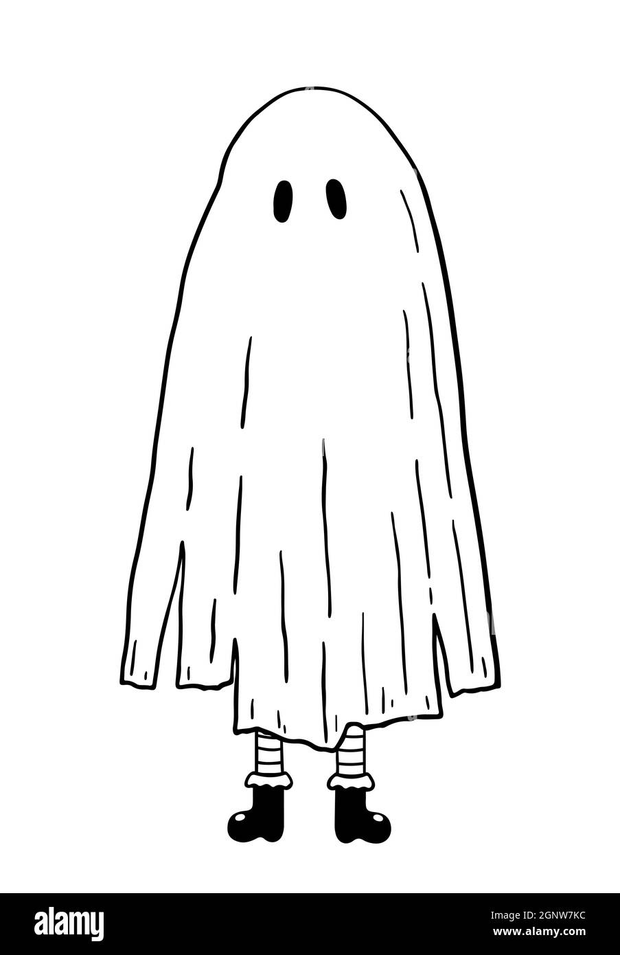 dibujo de un niño fantasma