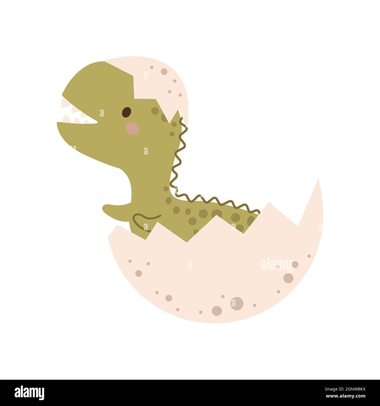 lindo dino bebé en huevo en estilo escandinavo. Dibujos animados dinosaurios  animales para niños tarjetas, ducha de bebé, camiseta, invitación de  cumpleaños, interior de la casa. Dobladillo Imagen Vector de stock -