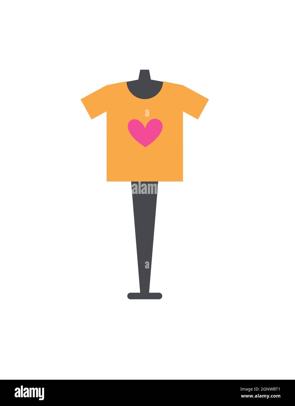 Ropa en estante sobre fondo azul, camisa, pantalones, falda, ropa para  señora, niño, ropa para niños, ropa para mujer, ilustración vectorial  Fotografía de stock - Alamy
