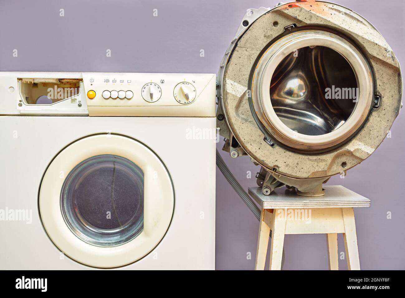 desmontar lavadora y tambor Fotografía de stock - Alamy