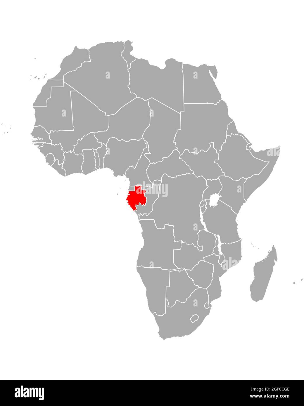 Mapa de Gabón en África Fotografía de stock - Alamy
