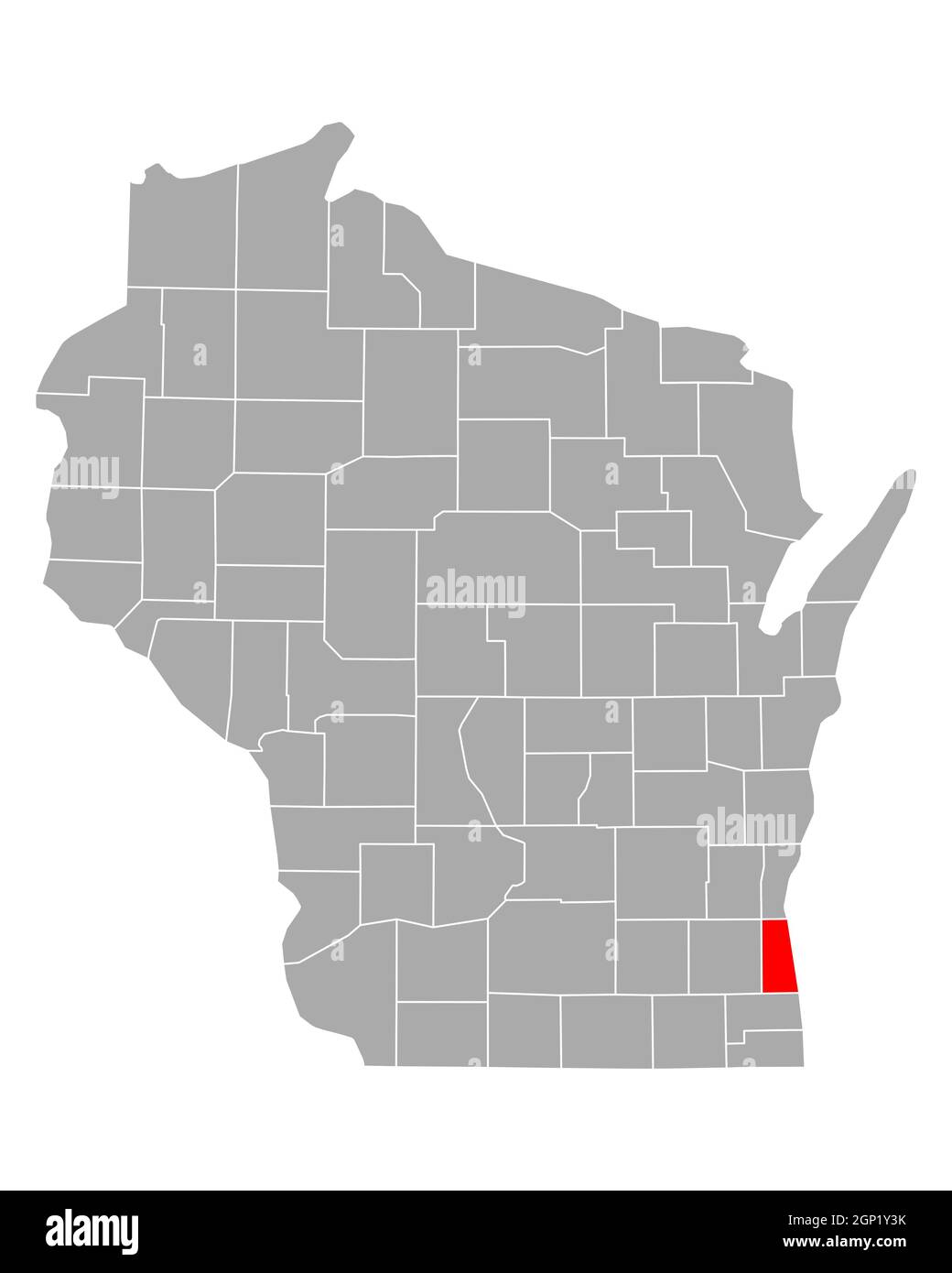 Mapa de Milwaukee en Wisconsin Fotografía de stock Alamy