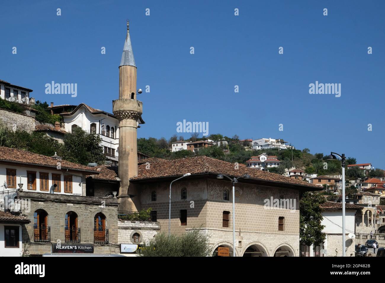 Casas otomanas tradicionales del casco antiguo de la ciudad de Berat