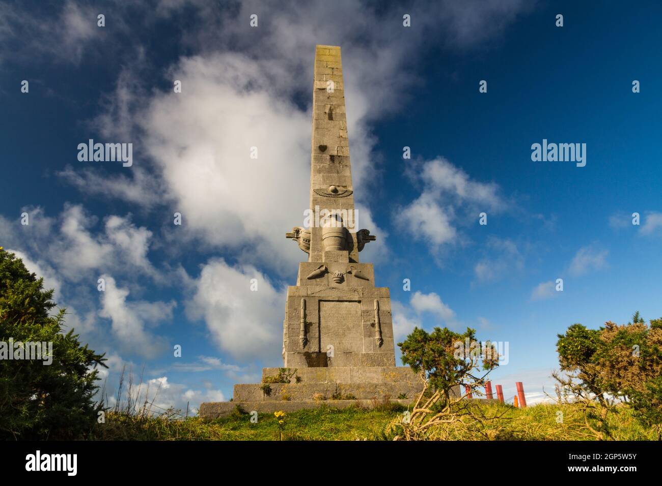 Monumento al Capitán Skinner, Holyhead, Anglesey, Gales, paisaje. Foto de stock