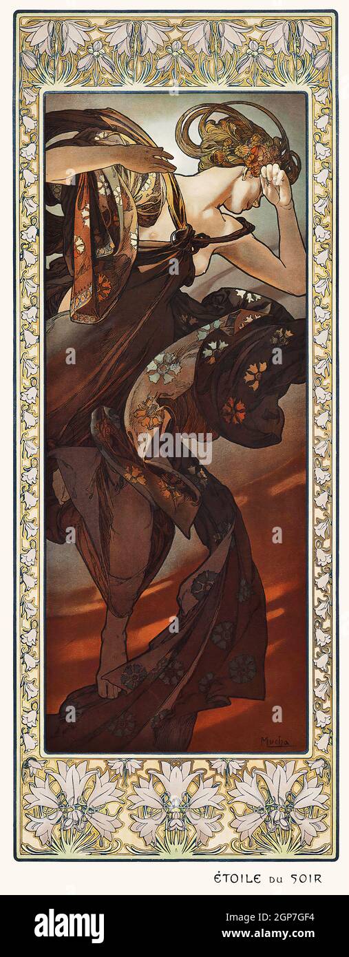 Arte de Alphonse Mucha Foto de stock