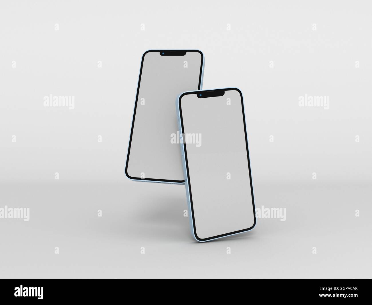 El último smartphone iPhone 13 2021 con fondo blanco para mockup en 3D  imágenes renderizadas. Teléfono Apple 2021 Fotografía de stock - Alamy