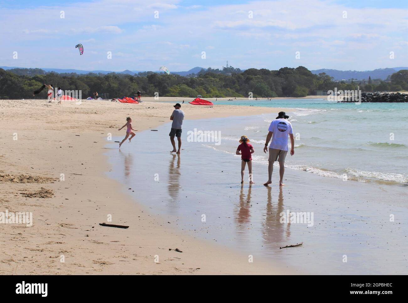 Callejón Currumbin, Costa de Oro, Australia. Estilo de vida de la playa australiana. Vida al aire libre en Australia Foto de stock