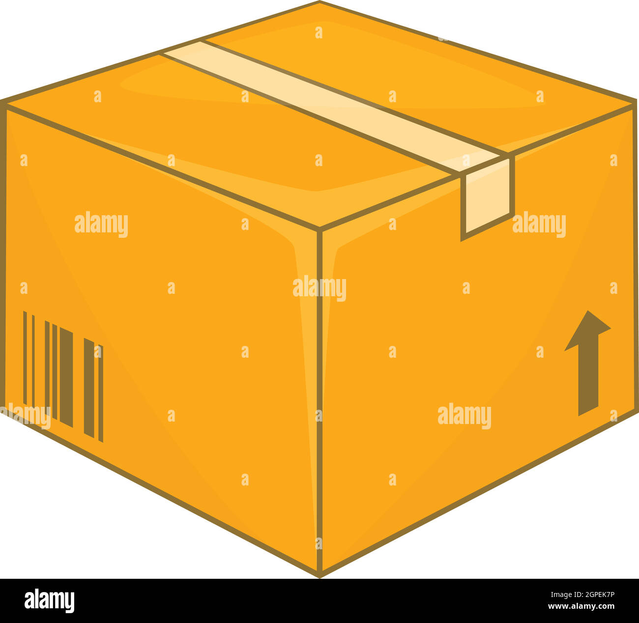 Ilustración vector dibujos animados caja zapatos caja caja caja cartón  marrón