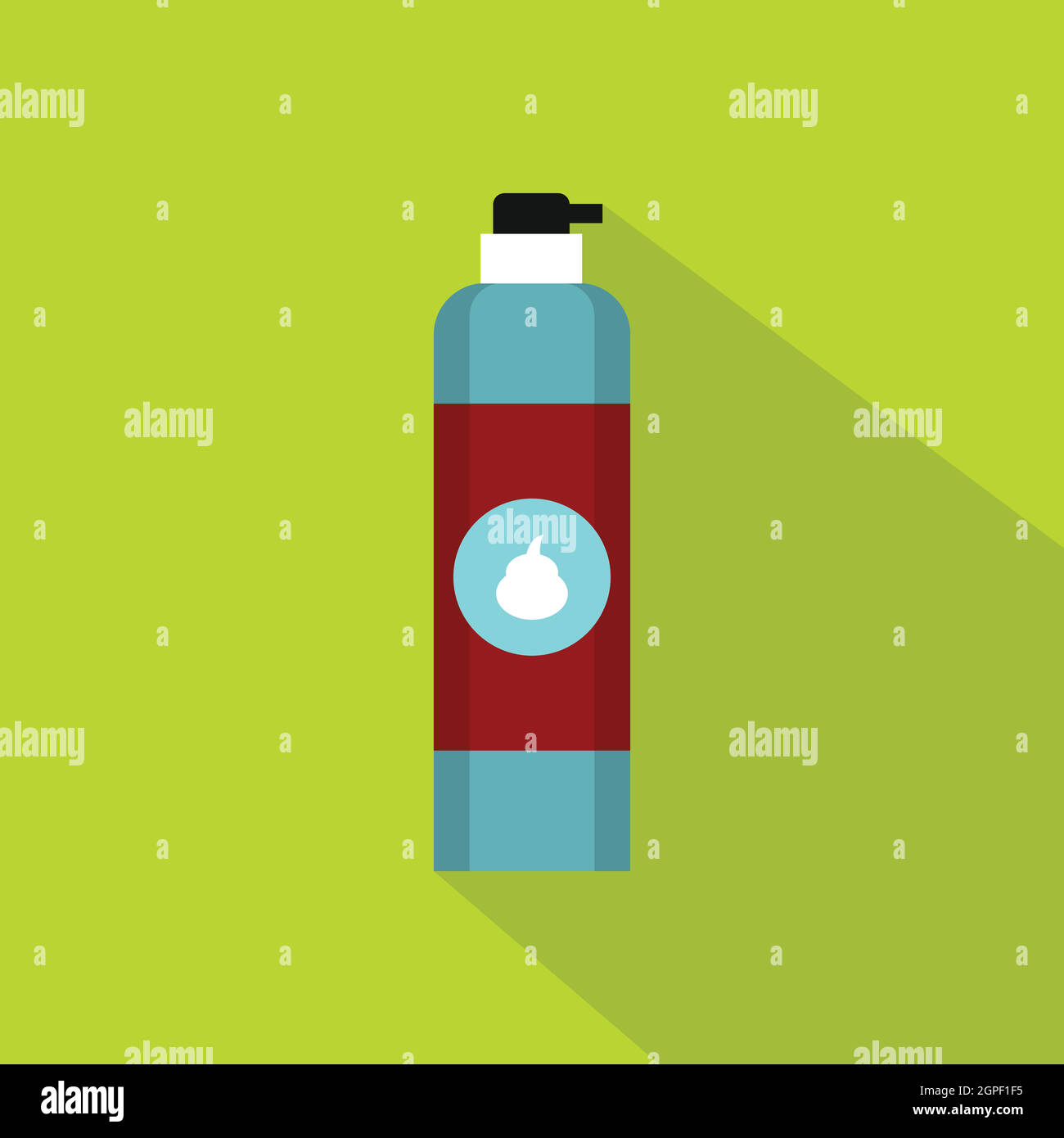 Espuma de afeitar botella, icono de estilo plano Ilustración del Vector