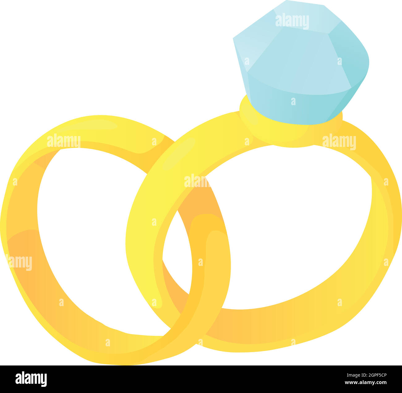 Anillos de boda, el icono de estilo de dibujos animados Imagen Vector de  stock - Alamy