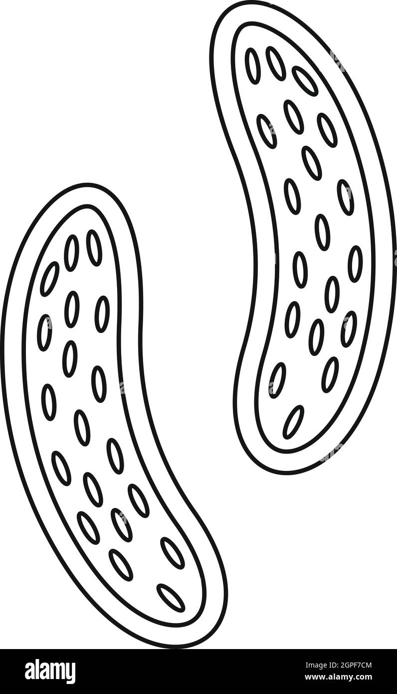 Icono de células epiteliales, el estilo de esquema Ilustración del Vector