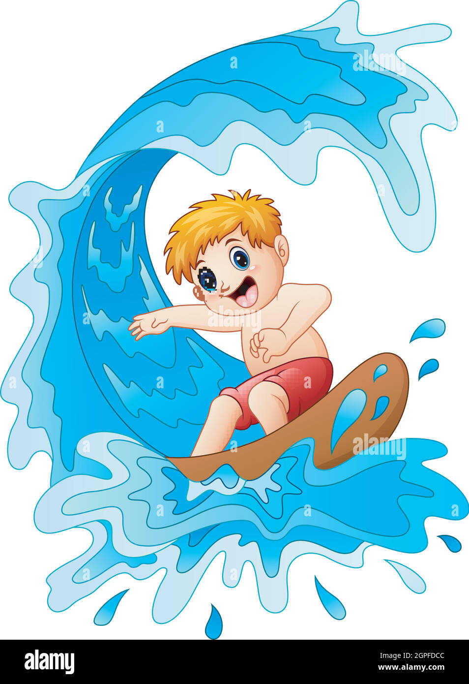 Ola de surf infantil Imágenes vectoriales de stock - Alamy