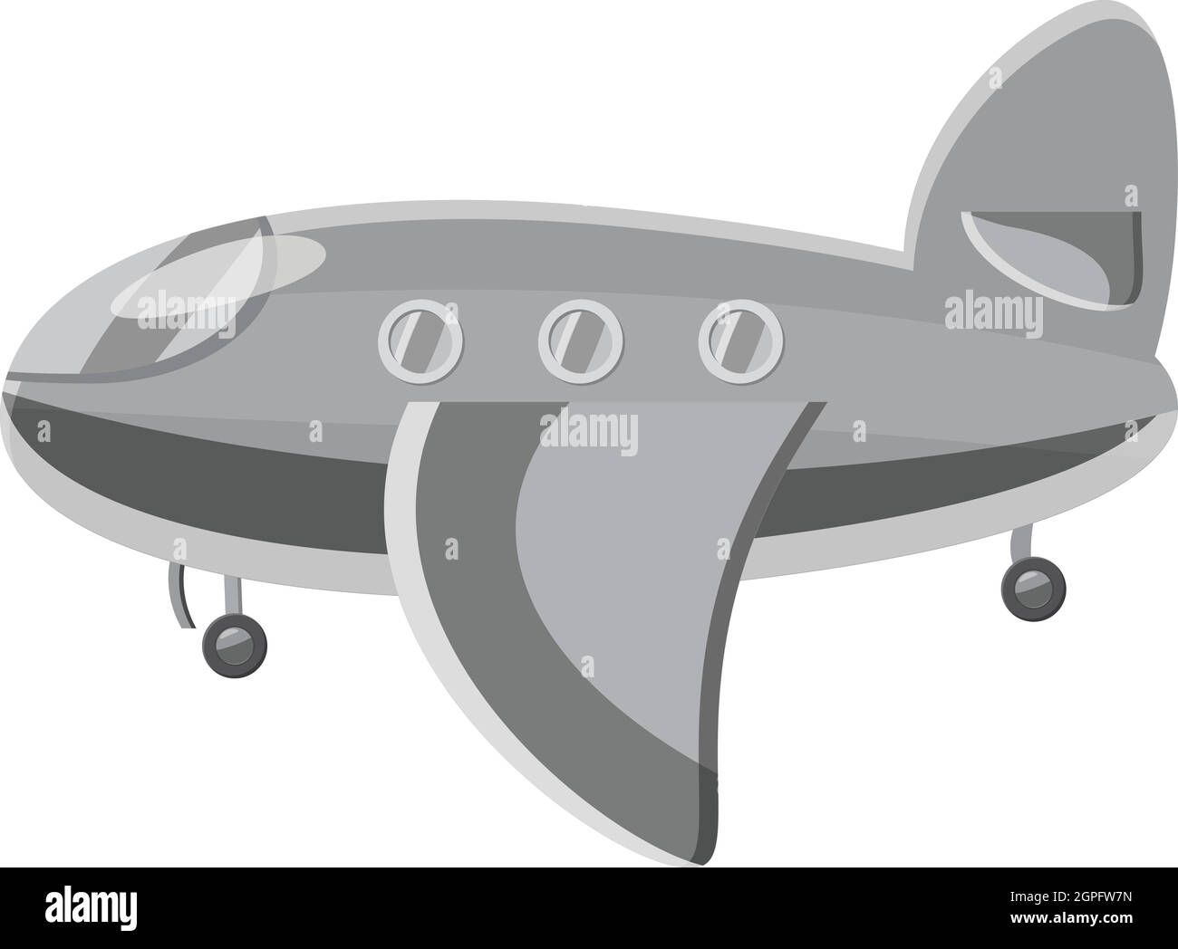 Icono del avión de pasajeros de avión Ilustración del Vector