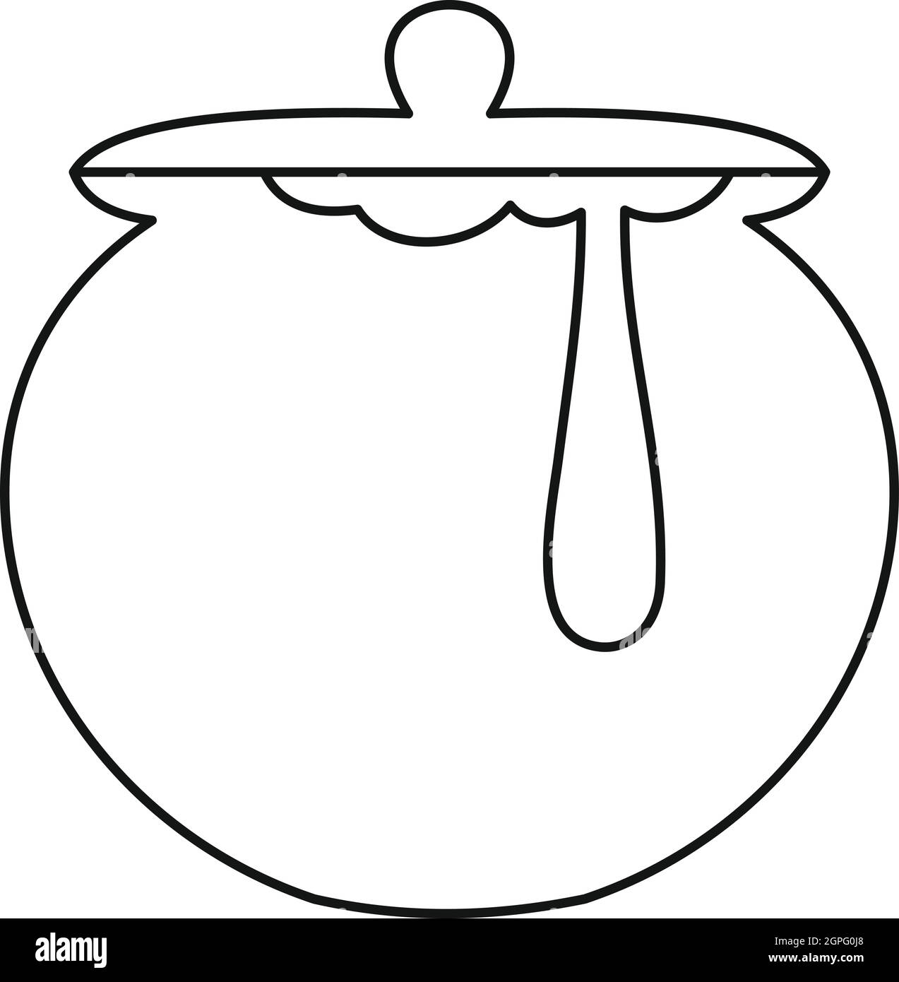 Honey Pot icono, el estilo de esquema Imagen Vector de stock Alamy