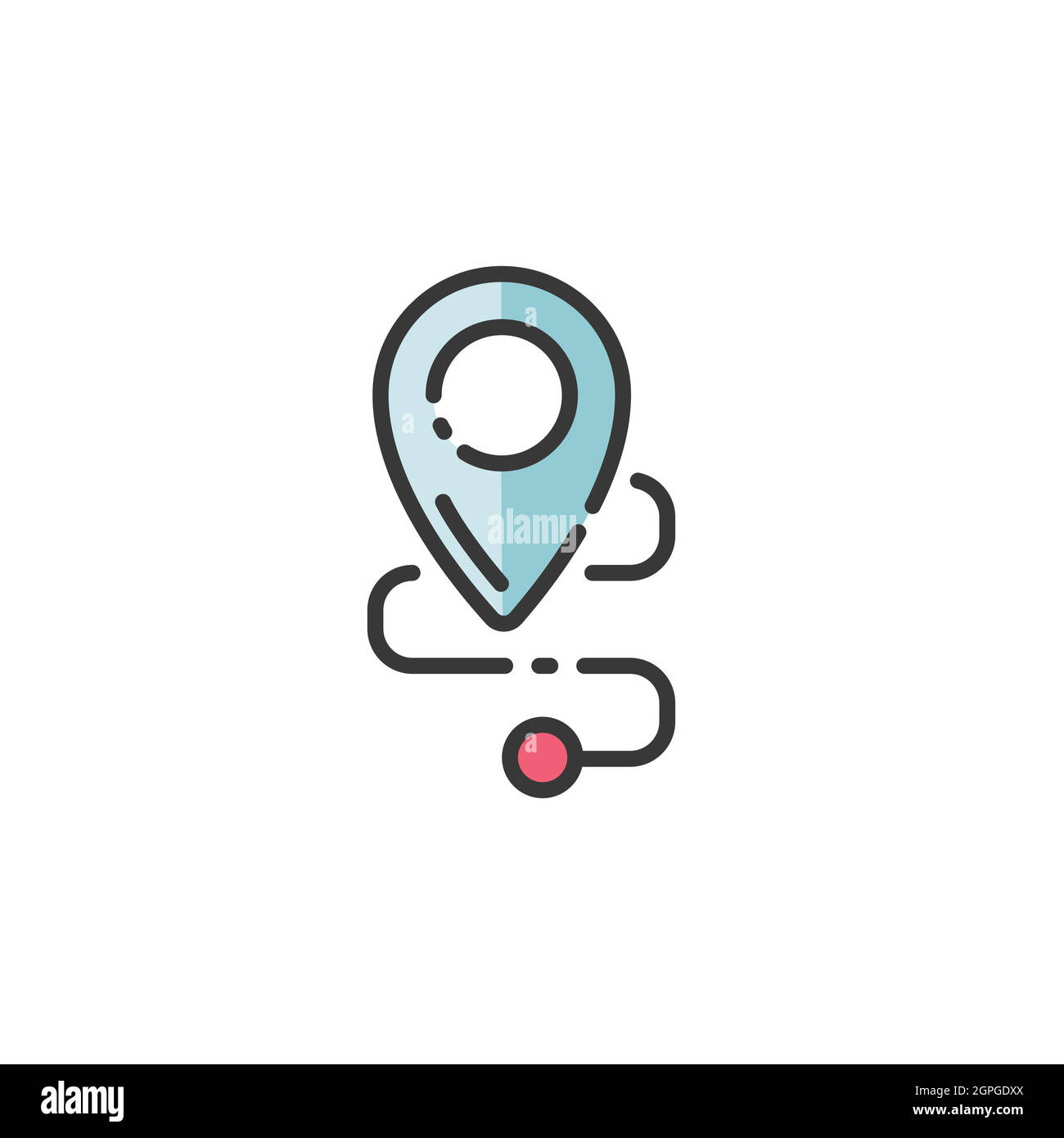 Ubicación. Mapa y navegación. Icono de color relleno. Ilustración de vector de comercio Ilustración del Vector