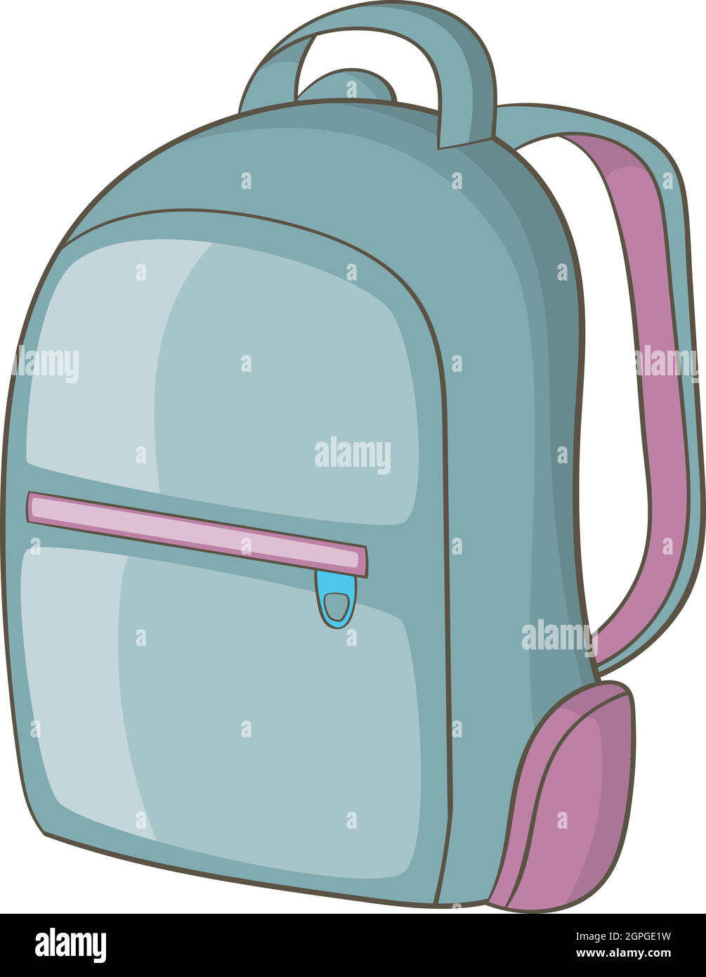 Icono de mochila, estilo de dibujos animados Imagen Vector de stock - Alamy