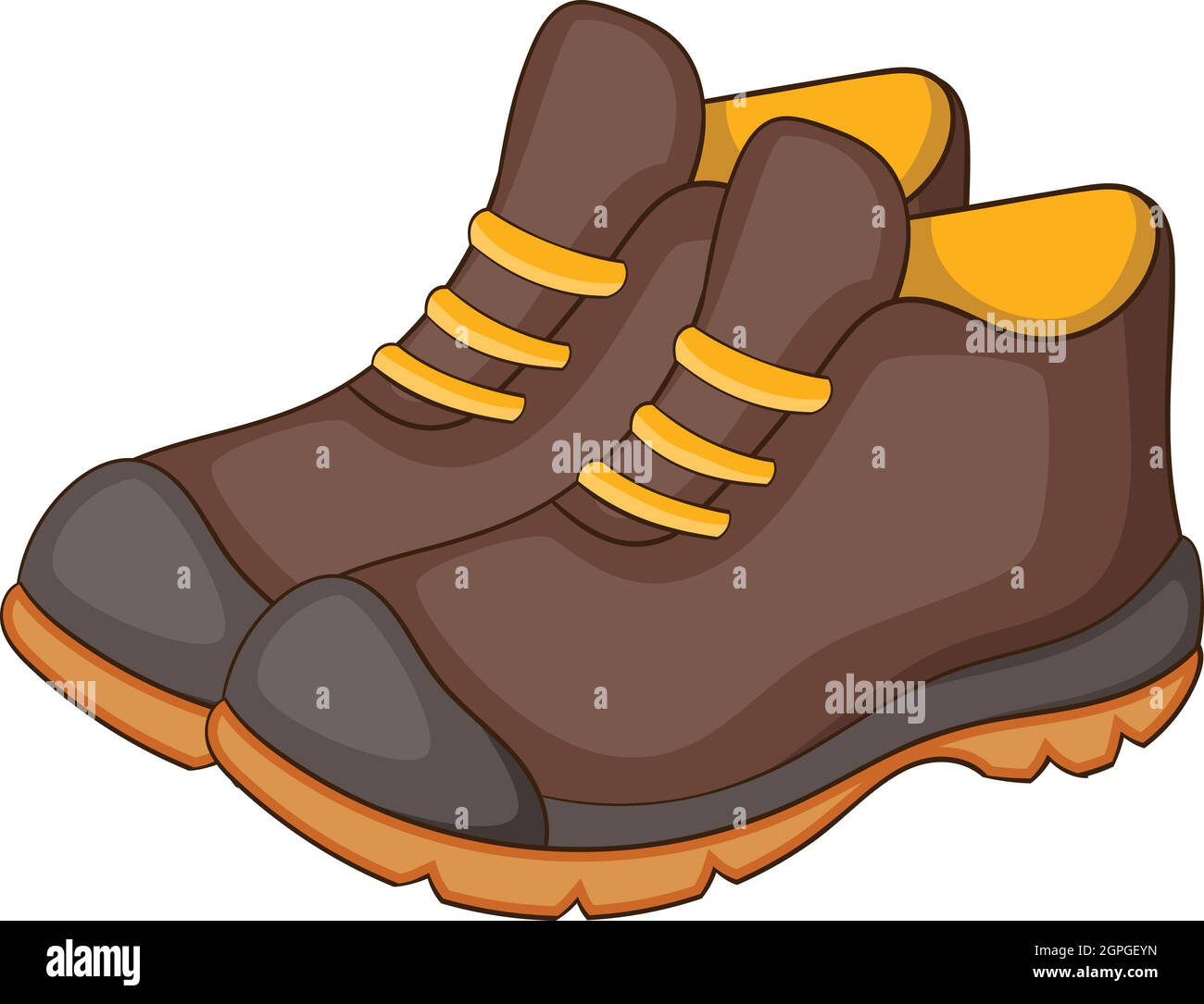 Botas de trekking, el icono de estilo de dibujos animados Imagen Vector de  stock - Alamy