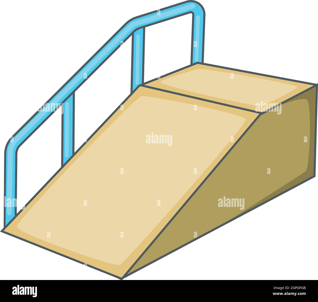 Rampa para discapacitados, icono de estilo de dibujos animados Imagen