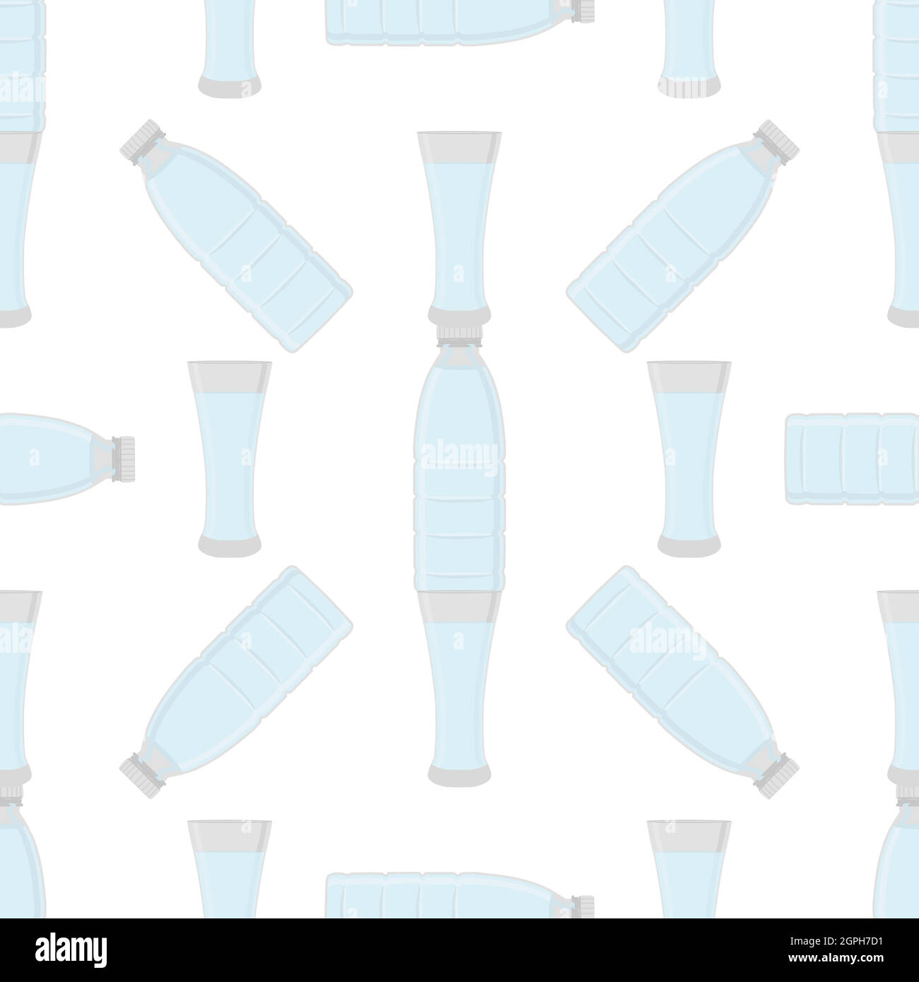 Ilustración sobre el conjunto de temas Botellas de plástico de tipos idénticos Ilustración del Vector