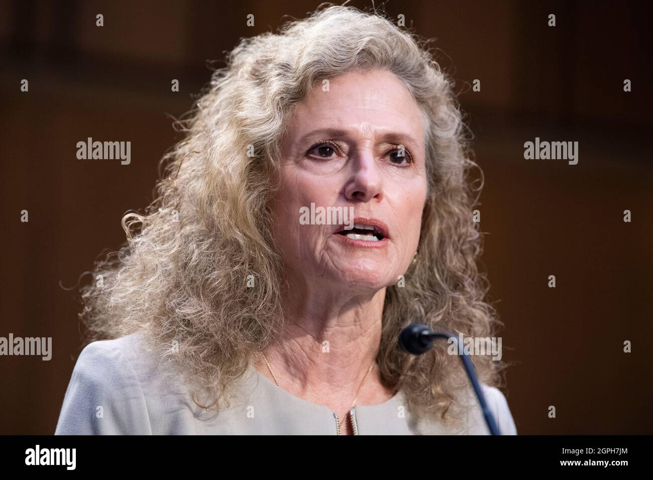 Washington, Estados Unidos. 29th de Sep de 2021. ESTADOS UNIDOS - 29 DE SEPTIEMBRE: La representante del estado de Texas, Donna Howard, Distrito 48, testifica durante la audiencia del Comité Judicial del Senado titulada “La prohibición inconstitucional del aborto en Texas y el papel del “Shadow Docket”, en el edificio de la oficina del Senado de Hart en Washington, DC, el miércoles 29 de septiembre de 2021. (Foto de Tom Williams/Pool/Sipa USA) Crédito: SIPA USA/Alamy Live News Foto de stock