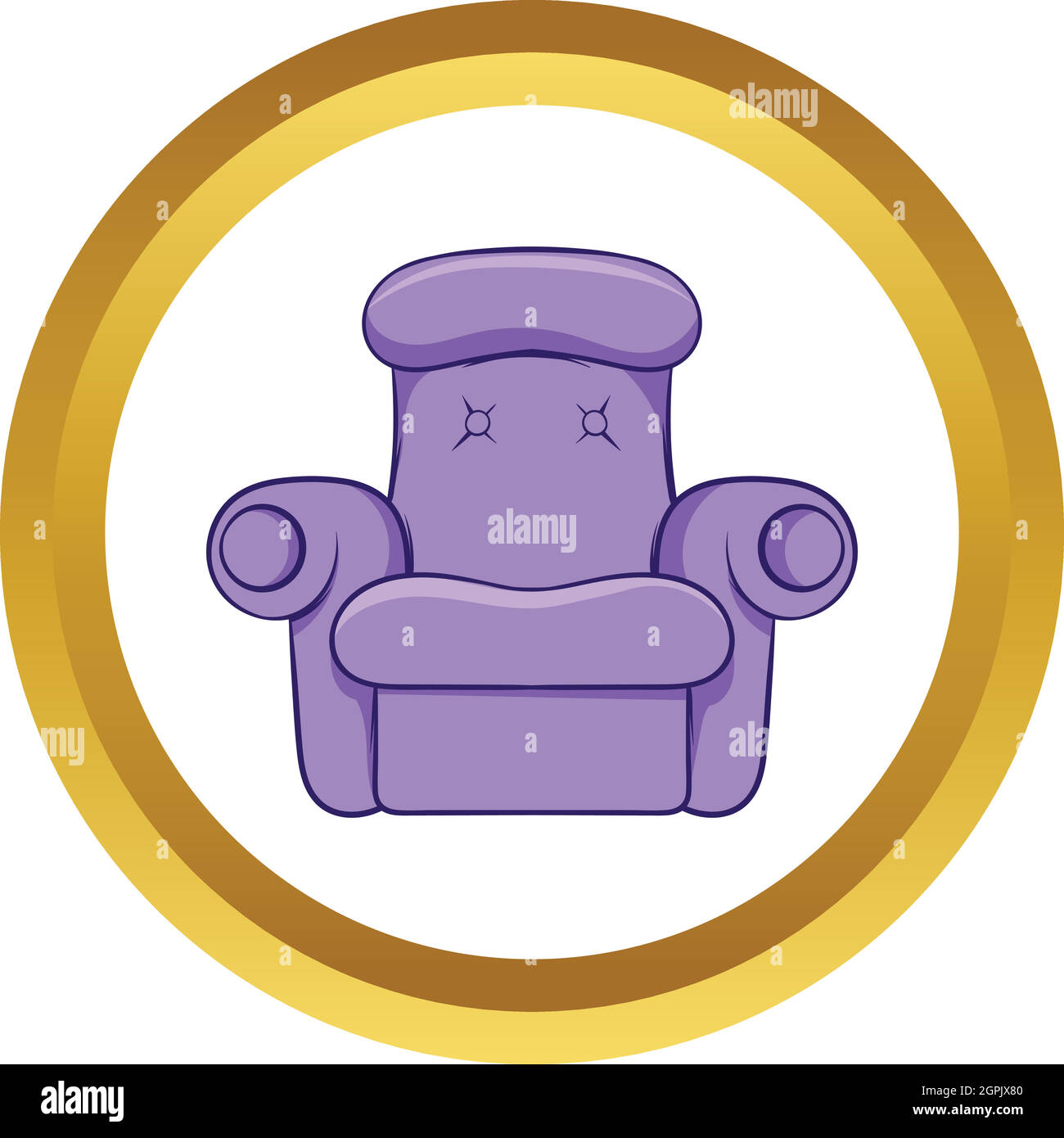 Fácil sillón vector icono, estilo de dibujos animados Imagen Vector de  stock - Alamy