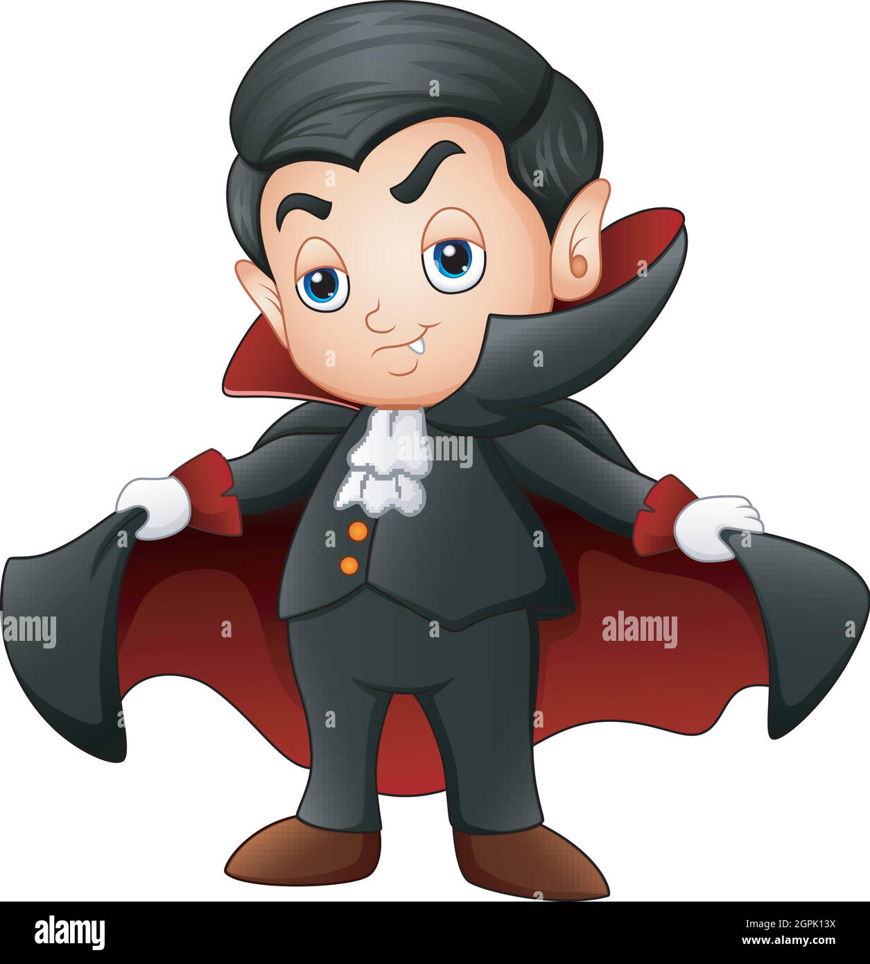 Niño vampiro de dibujos animados Imagen Vector de stock - Alamy
