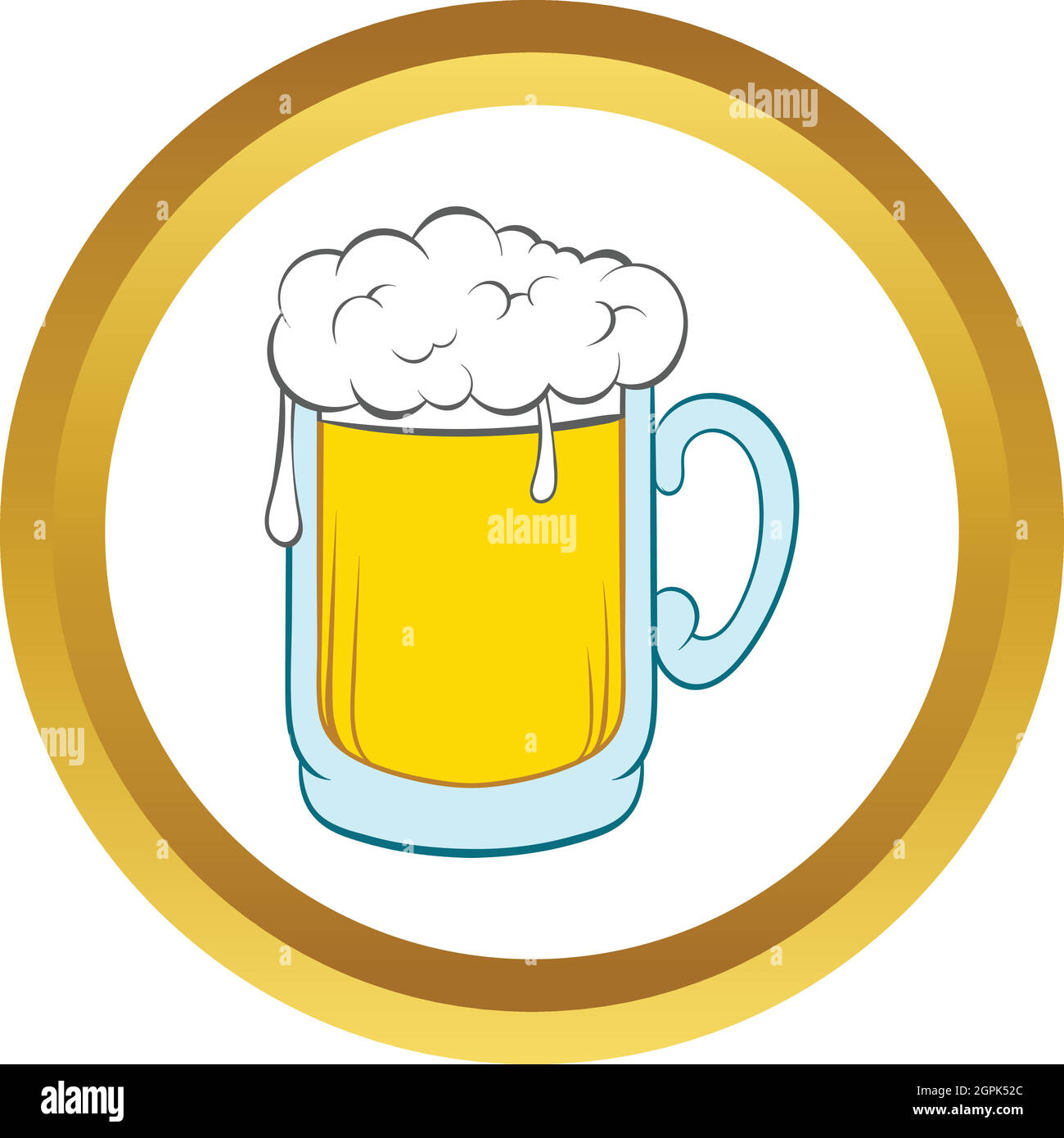Jarra de cerveza vector icono, estilo de dibujos animados Imagen Vector