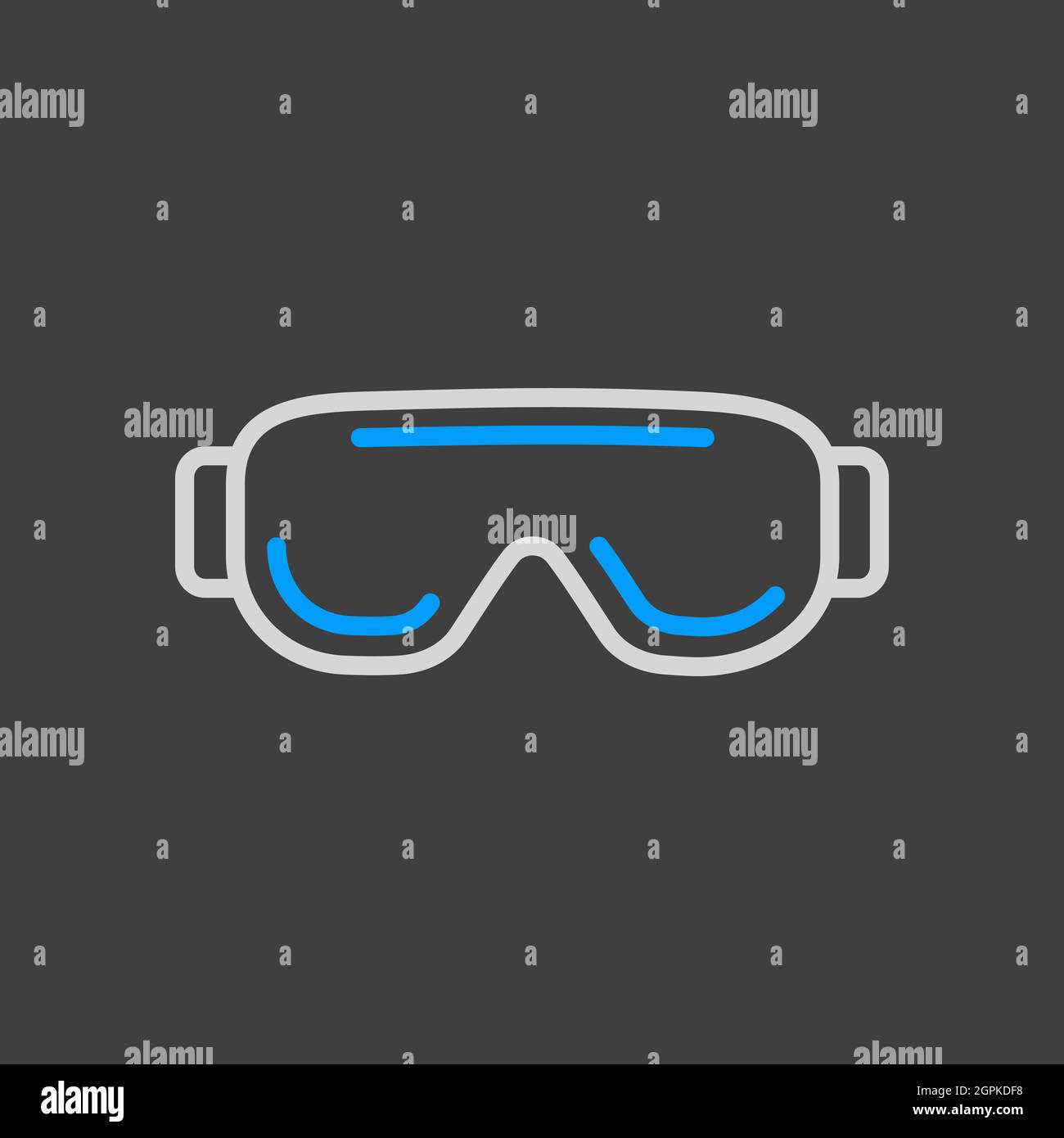 Gafas de protección ocular Icono plano de vector de protección ocular Ilustración del Vector