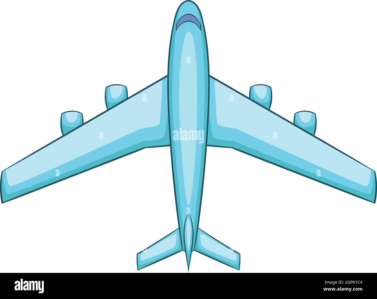 Icono de un avión comercial, estilo de dibujos animados Imagen Vector de  stock - Alamy