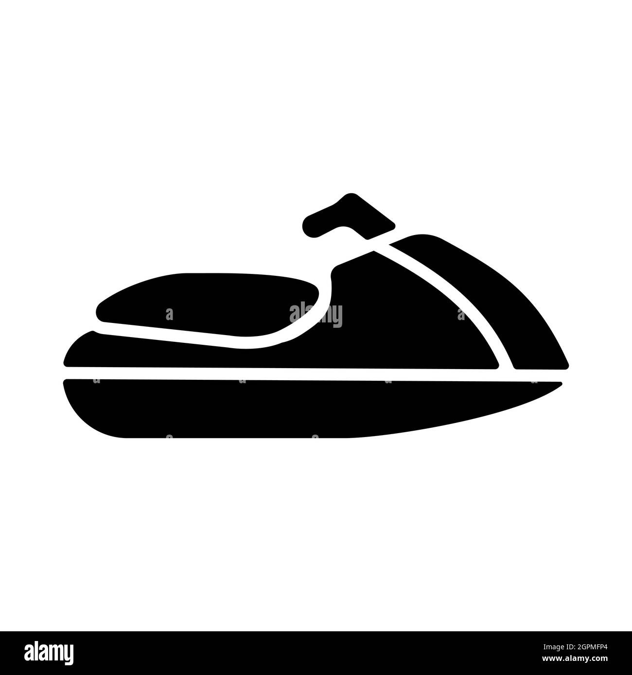 Icono de glifo de vector plano de jet ski water sport Ilustración del Vector