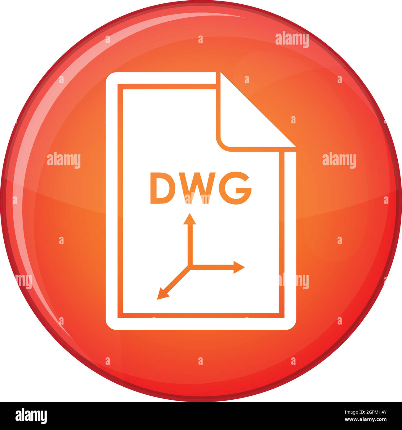 Icono de archivo DWG, tipo plano Imagen Vector de stock - Alamy