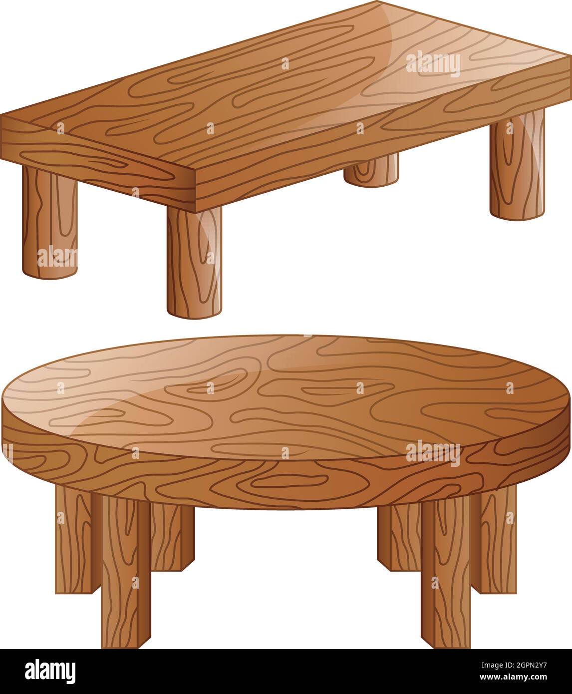 Mesa comedor de madera de dibujos Imágenes vectoriales de stock - Alamy