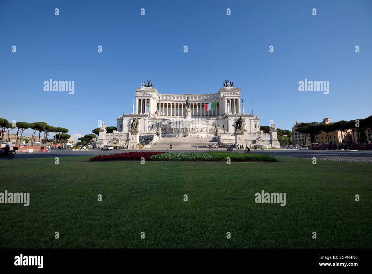 Italia, Roma, Piazza Venezia, el complejo del Vittoriano Foto de stock