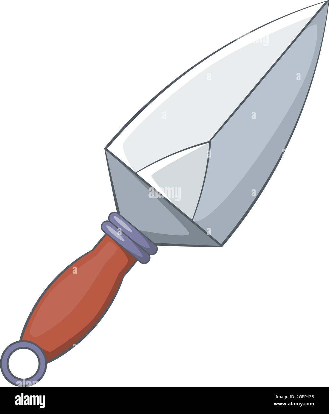 Icono de machete, estilo de dibujos animados Ilustración del Vector