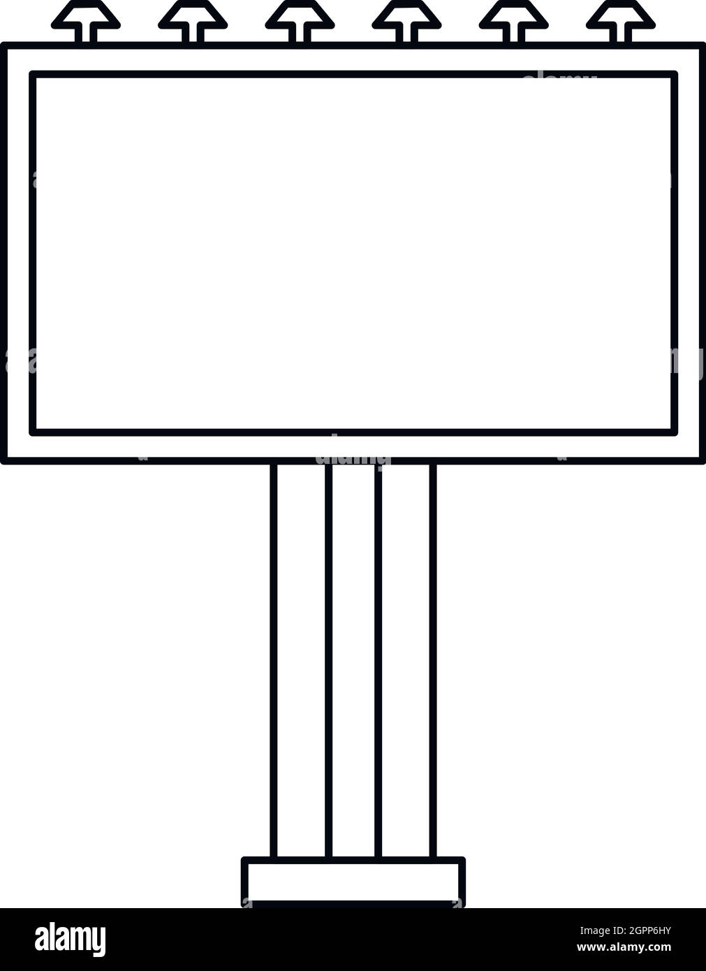 Icono de vallas publicitarias, el estilo de esquema Imagen Vector de stock  - Alamy