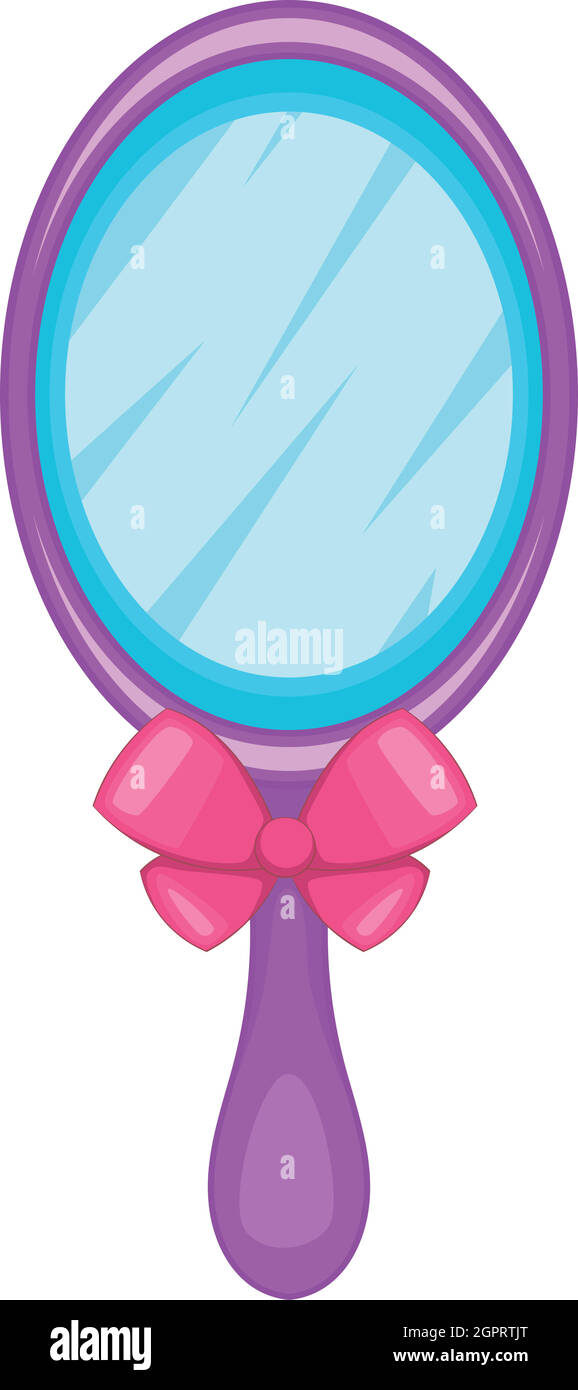 Espejo de mano icono, estilo de dibujos animados Imagen Vector de stock -  Alamy