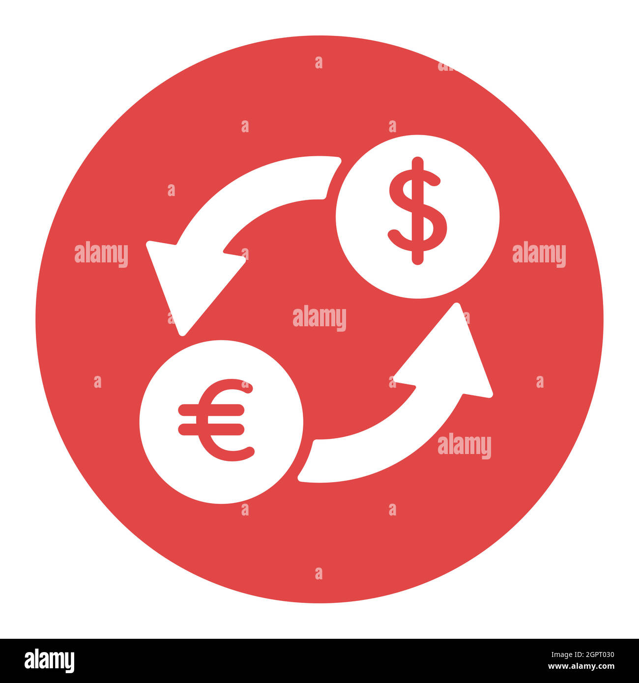 Icono de glifo blanco de signo aislado de vector plano de intercambio de  divisas Imagen Vector de stock - Alamy