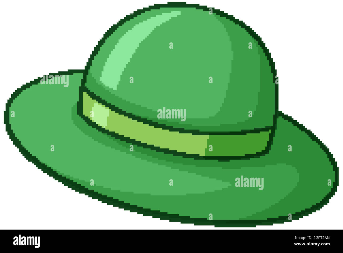 Mujer joven con sombrero verde Imágenes vectoriales de stock - Alamy