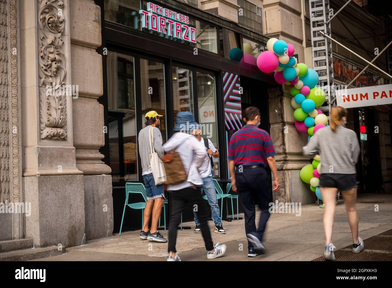 Rick Bayless’ tortazo se inaugura en el barrio de Nomad en Nueva York el miércoles 22 de septiembre de 2021. (© Richard B. Levine) Foto de stock