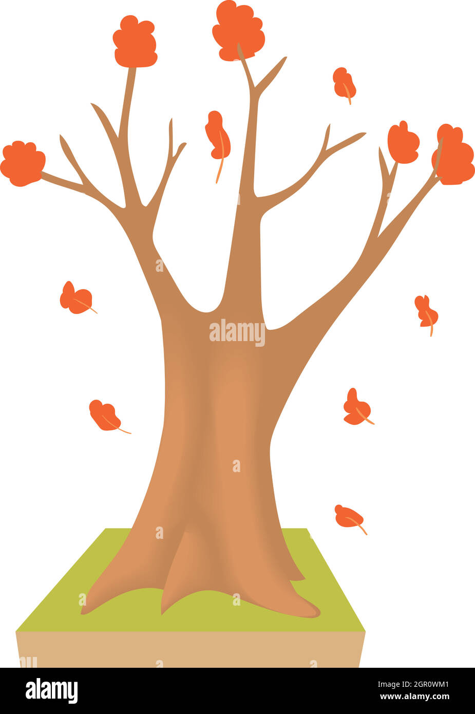 Icono del árbol del otoño, estilo de dibujos animados Imagen Vector de  stock - Alamy