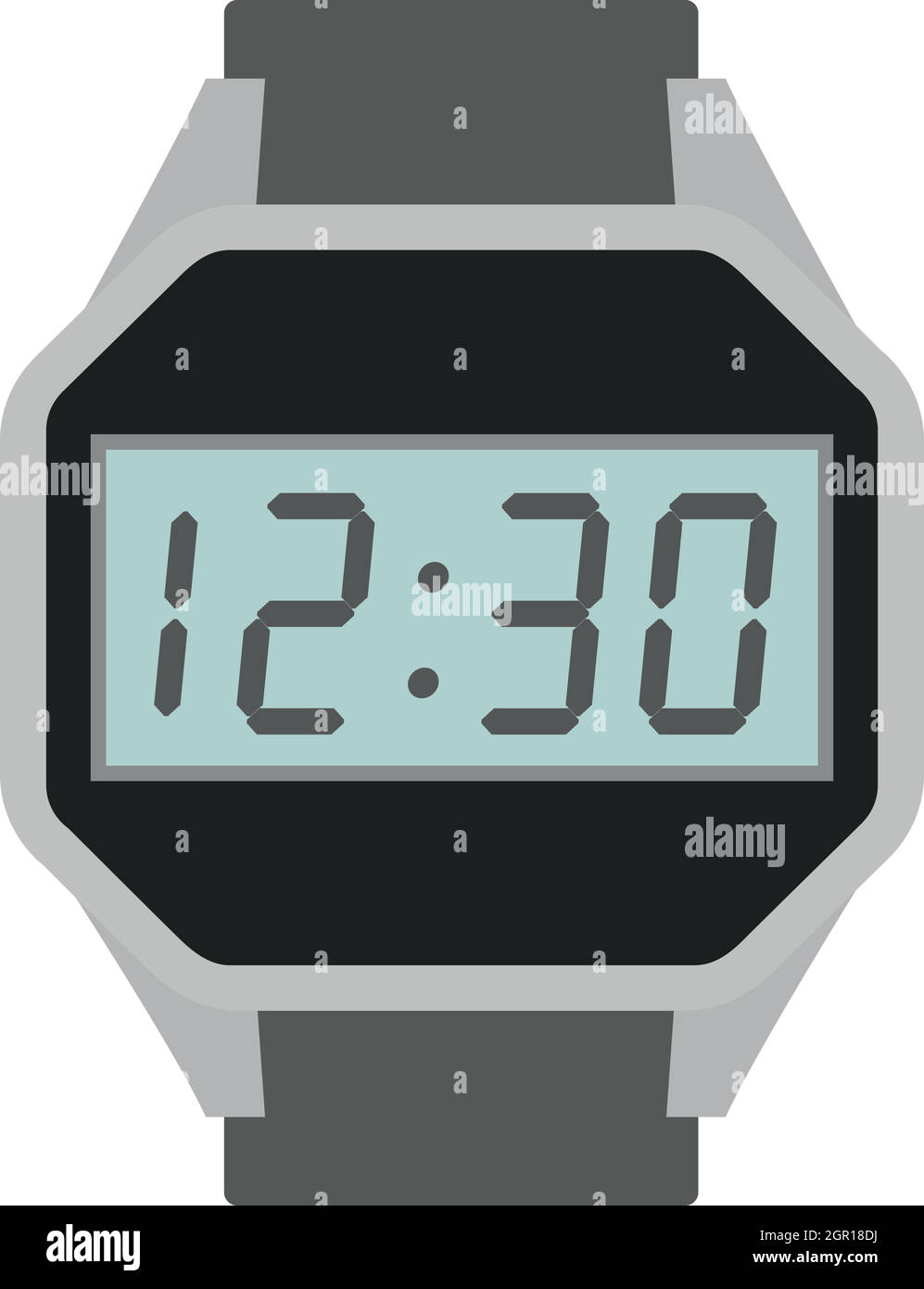 Pulsera Reloj digital fitness inteligente con pantalla táctil stock  ilustración vectorial aislado sobre fondo blanco Imagen Vector de stock -  Alamy