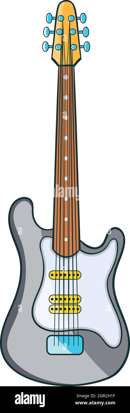 Icono de guitarra eléctrica, estilo de dibujos animados Imagen Vector de  stock - Alamy